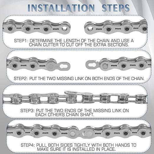 BUCKLOS 6/7/8/9/10/11/12 Speed Bike Chain, High Performance Lightweight Bicycle Chains for Road Bike/Mountain Bike/Ebike,Compatible with Shimano, SRAM, Campagnolo Silver/Gold