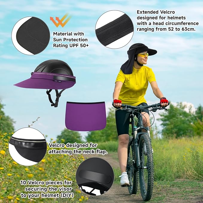 Tontron Horsriding Helmet Visor |Helmet Sunshade with Removable Neck Flap