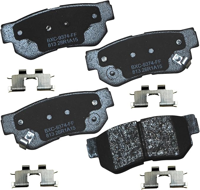 Bendix Premium SBC813 Ceramic Rear Brake Pads for Select Models Hyundai Azera, Elantra, Santa Fe, Sonata, Tucson, XG300, XG350, Kia Amanti, Magentis, Optima, Sportage