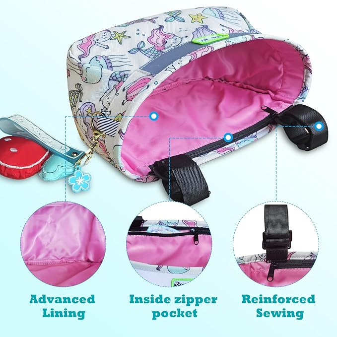 RAYMACE Kids Bike Basket,Children's Bike Basket Front,Waterproof Bicycle Basket Handlebar Bag for Girls,Boys Toddlers Bike or Scooter Accessories