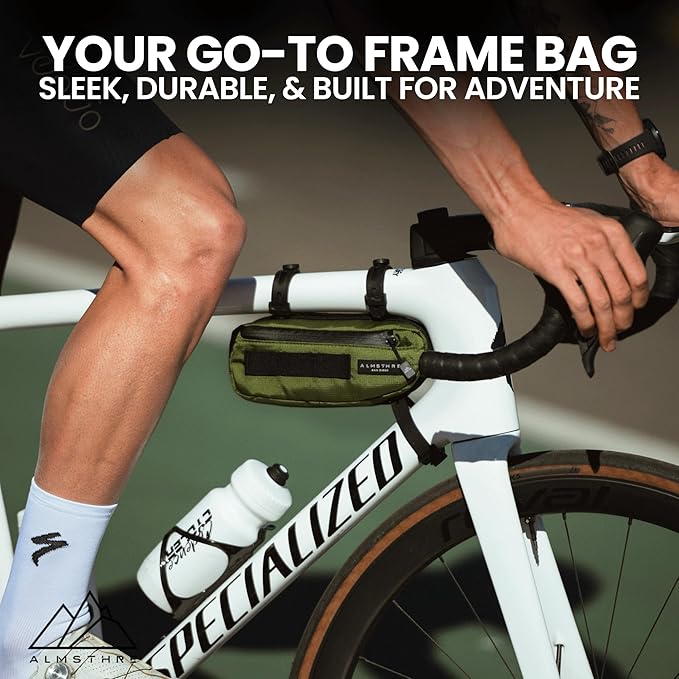 ALMSTHRE Bike Frame Bag | Weather-Resistant, Waterproof Zippers & Dual-Sided Access for Road, MTB, and Ebike Frames
