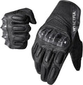 WTACTFUL Goatskin Leather Carbon Knuckle Motorcycle Gloves for Ultimate Protection and Comfort