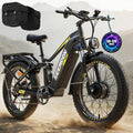 Seemoon 6000W Dual Motor Ebike Up to 120 Miles Long Range with 60V 30Ah 1800Wh Removable Battery for Adults,Max Speed 45MPH,24" Fat Tire All Terrain Electric Bike with Throttle Lock for Men Women SM3