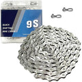 VERKSTAD 9 Speed Bike Chain, Bike Chain 1/2" x 11/128" 116 Links for Road Bike Mountain Bike Racing Cycling