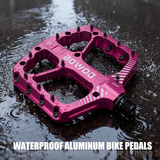 Bike Pedals 9/16" Lightweight Non-Slip Bicycle Platform Pedals - Fits Most Adult Bikes & Mountain Bikes &MTB, Road Bikes and Slip-Resistant Design
