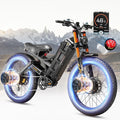 eAhora 2025 Latest Romeo Pro 3/2/Pro 5600W/50Mph 4000W/46Mph Dual Motor Electric Bike for Adults, 60V/80Ah 52V/70Ah 250+Miles Long Range Ebike 26''*4.0 Fat Tire Full Suspension Off-Road Ebike, UL2849