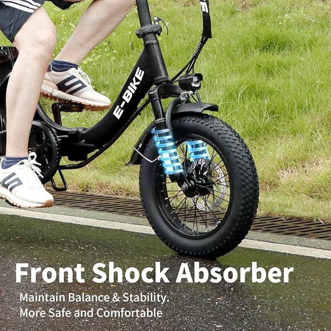 Electric Bike for Adults, 750W Long Range Foldable Ebike with One/Dual Removable Battery, 40-120 Mile/25-30MPH, 20"/16“ Fat Tire Electric Bicycle