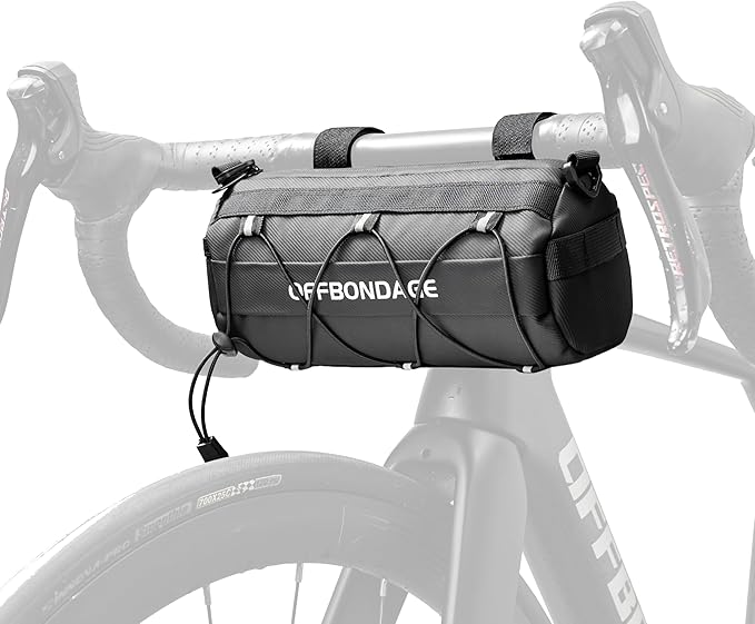 Bike Handlebar Bag for Bicycle Front Storage Bag Waterproof Shoulder Bag with Shoulder Strap for Road Mountain Bike Bikepacking