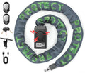 Bike Chain Lock with Alarm 8mm x 4ft E Scooter Lock Anti-Theft Alarm 110dB Security Heavy Duty with USB C Cable and 3 Keys for Bike/E Scooter/Motorcycle