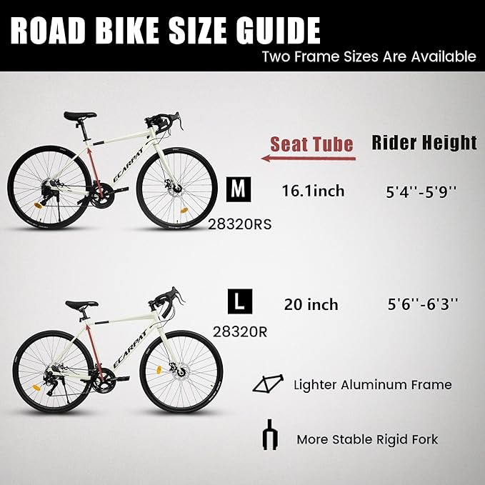 700C Lightweight Aluminum Road Bike, 16-Speed Racing Bicycle with Disc Brakes, Hybrid Commuter Bike for Men and Women, Perfect for City Roads and Outdoor Cycling