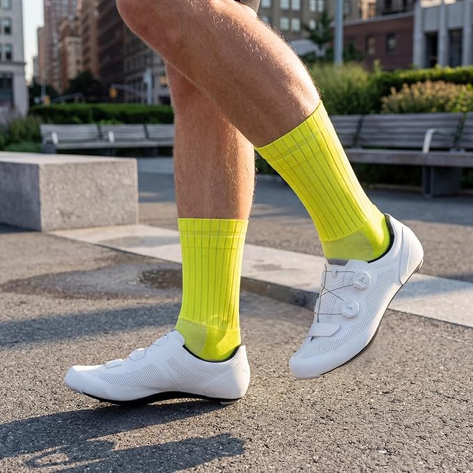 Cycling Socks for Men & Women - 3D Arch Support Compression Bike Socks | Moisture Wicking & Breathable
