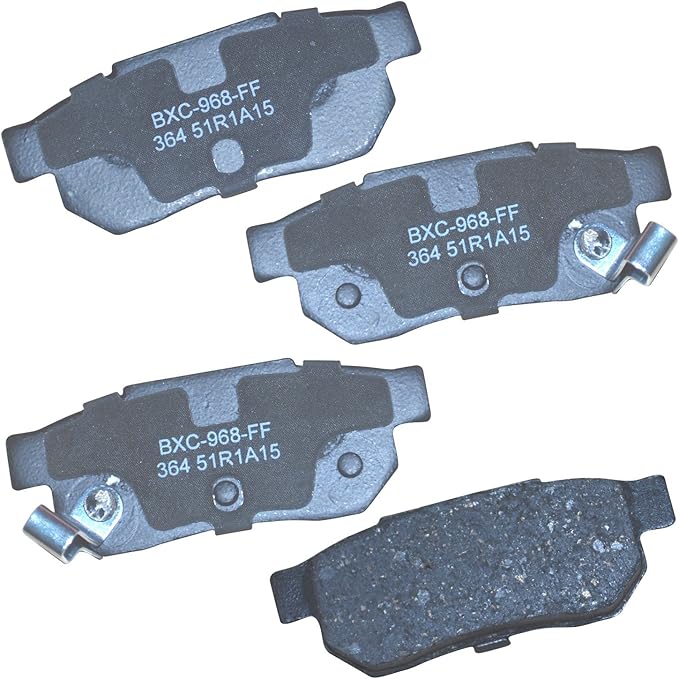 Bendix Premium SBC364 Ceramic Rear Brake Pads for Acura Integra 1989-1986, Honda Accord 1989, Prelude 1987-1985
