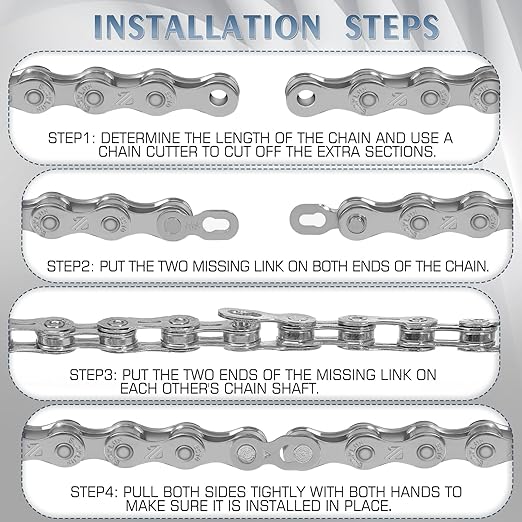 BUCKLOS 6/7/8/9/10/11/12 Speed Bike Chain, High Performance Lightweight Bicycle Chains for Road Bike/Mountain Bike/Ebike,Compatible with Shimano, SRAM, Campagnolo Silver/Gold