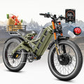 eAhora 2025 Latest Romeo Pro 3/2/Pro 5600W/50Mph 4000W/46Mph Dual Motor Electric Bike for Adults, 60V/80Ah 52V/70Ah 250+Miles Long Range Ebike 26''*4.0 Fat Tire Full Suspension Off-Road Ebike, UL2849