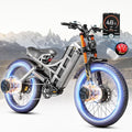 eAhora 2025 Latest Romeo Pro 3/2/Pro 5600W/50Mph 4000W/46Mph Dual Motor Electric Bike for Adults, 60V/80Ah 52V/70Ah 250+Miles Long Range Ebike 26''*4.0 Fat Tire Full Suspension Off-Road Ebike, UL2849