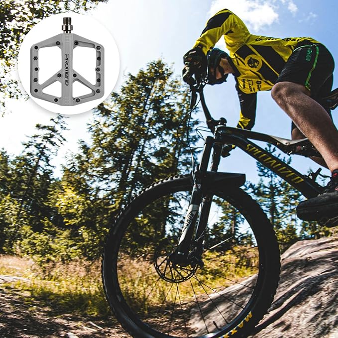 Mountain Bike Pedals - Durable Nylon DU Bearing Platform Pedals for MTB and BMX
