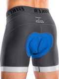 Bikewa Men's Cycling Underwear with Anti-Slip Leg Grips 4D Padded Bike Shorts MTB Liner for Bicycle Biking Riding
