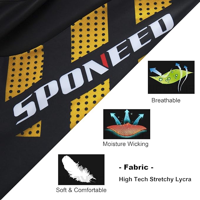 sponeed Men's Cycling Padded Shorts Men Bike Short Pants Cycle Spandex Tights Biking Wear