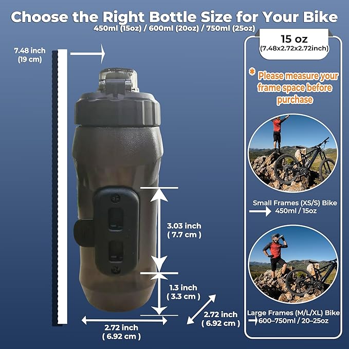 OsmaR Magnetic Bike Water Bottle Holder(with Quick-Release Button) with bike water bottle cage-15 oz water bottles，for Road and Mountain cycling water bottle