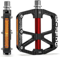 MTB Mountain Bike Pedal Platform Flat Bicycle Pedals Aluminum Alloy Non-Slip 9/16" Metal Bike Pedals with 3 Bearings for Road, BMX