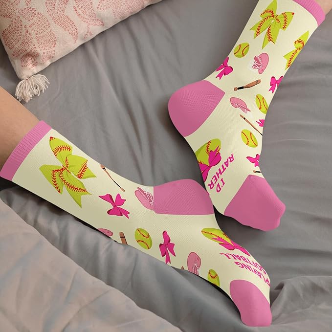 FOURSTUFF Ski, Cycling, Basketball, Golf, Pickleball, Softball, Volleyball, Wrestling, Soccer - Sports Socks for Women Men