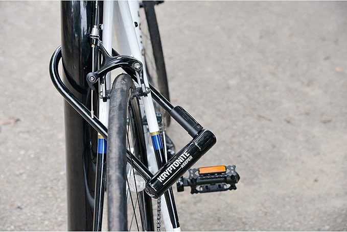 Kryptonite Keeper Bike U-Lock, Anti-Theft Security Bicycle U Lock, 12mm Steel Shackle with Mounting Bracket and Keys, High Security Lock for Bicycles Scooters