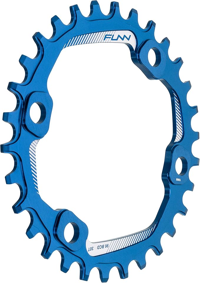 Funn Solo Narrow Wide Chainring for 9 10 11 12 Speed Chain, Fits Asymmetric 96mm BCD Interface Crankset, Single Speed Bike Chain Ring for MTB, BMX Bike, Gravel Bike and Road Bike