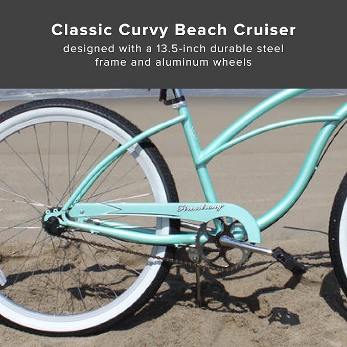 sixthreezero Urban Lady Beach Cruiser Bike, Women's 3 Speed Hybrid Bicycle