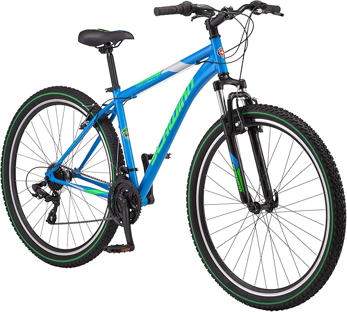 Schwinn High Timber Mountain Bike for Adult Youth Men Women Boys Girls, 24 to 29-Inch Wheels, 7 or 21-Speeds, Front Suspension, Aluminum and Steel Frame Options