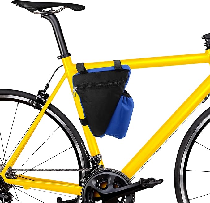 X AUTOHAUX Bike Triangle Frame Bag with Bottle Holder Cycling Storage Bag for Road Mountain Bikes