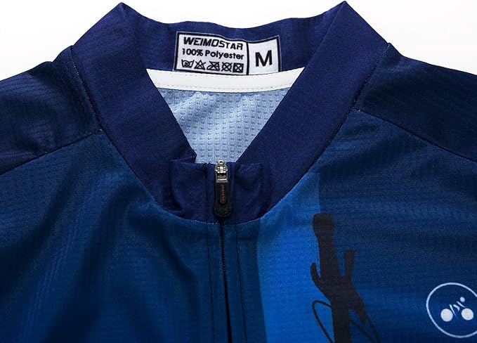 Men Cycling Jersey Skull Bike Short Sleeve Tops Quick-Dry Reflective 3-Pockets S-3XL