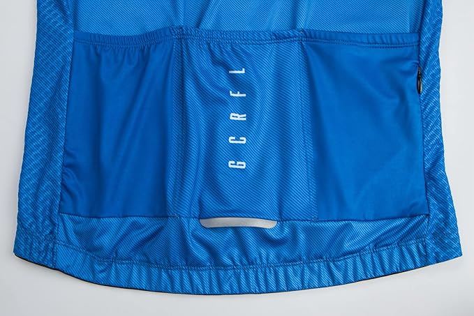 GCRFL Cycling Jersey Men Shorts Sleeves Road Bike Jersey Bicycle Tops Shirt, Zipper Pocket UPF 50+ Lightweight PRO Race Fit