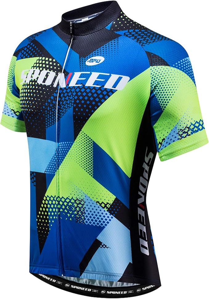Men Bike Jersey Short Sleeve Road Cycling Shirts Biking Tops Moisture Wicking