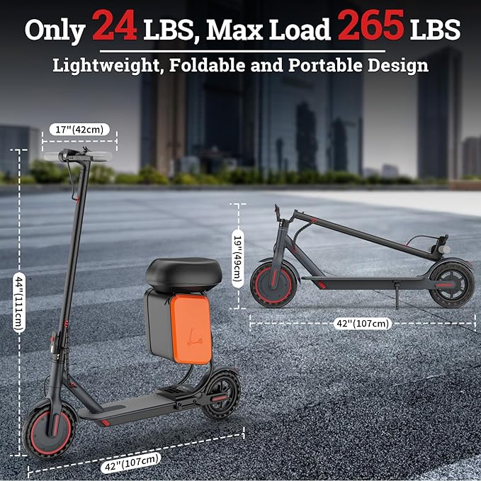 8.5" E Scooter for Adults 19/22 MPH 350/500W Motor 187.2/288.6/441WH Battery, Motorized Scooter Up to 22 Miles Range, Foldable Bearing 265 LBS/APP Control