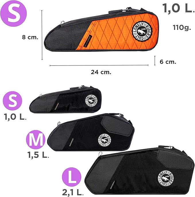 ULAC TREKKING GT BOLT-ON Bike Top Tube Bag, Waterproof Pouch Pack, Cycling Accessories Pouch for Mountain Road Bike