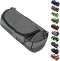 Handlebar Bag (Charcoal & Blue Burrito) | 2 Liter Capacity | Spacious Bike Bag w/ 2 Extra Long Buckle Straps & 1 Hook-and-Loop Strap | Water Resistant Front Basket | Bike Accessories | Made in USA