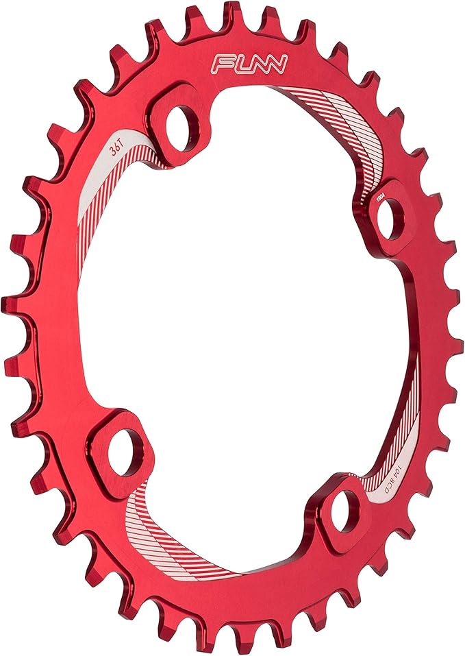 Funn Solo Narrow Wide Chainring for 9 10 11 12 Speed Chain, Fits 104mm BCD Interface Crankset, Single Speed Bike Chain Ring for MTB, BMX Bike, Gravel Bike and Road Bike