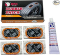 PAX 24 Pcs 34 x 52mm Inner Tube Tire Repair Patches with 20cc Cement, Puncture Tire Repair Kit for Car, Motorcycle, Scooter, Bicycle, BMX, ATVs, River Floating, Inflatable Rubber