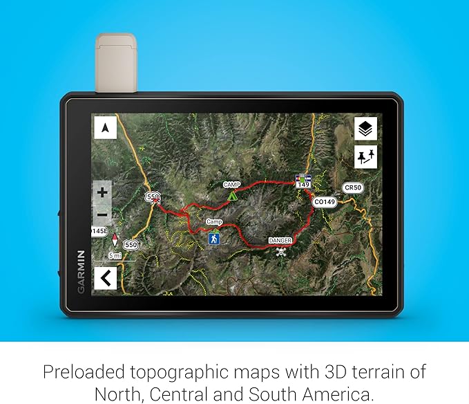 Garmin Tread Overland, All-Terrain Navigator, Rugged, Built in Mapping, iOverlander, Ultrabright Display