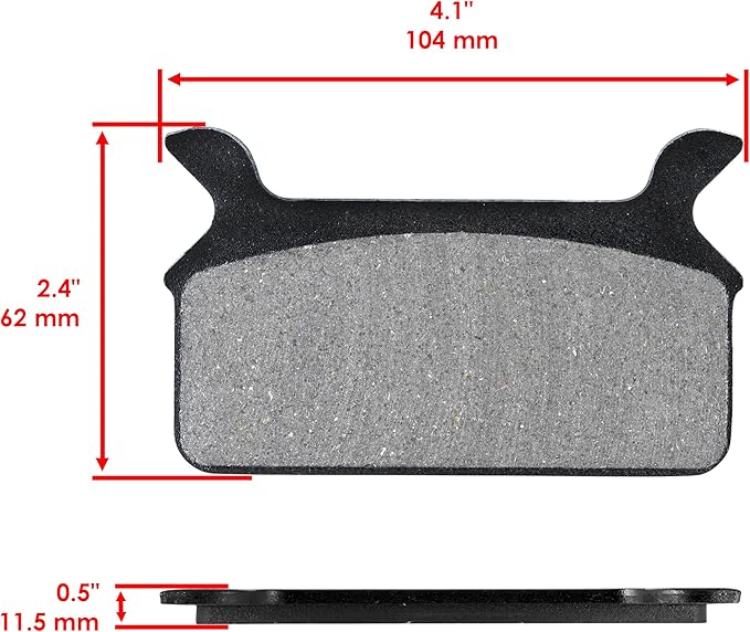 Caltric Front And Rear Brake Pads Compatible with Harley Davidson Flhr Road King 1340 1994-1998