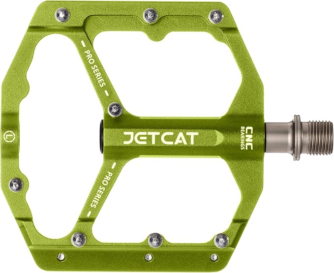Mountain Bike Pedals Flat - MTB Pedals Flat, Bicycle Pedals, Road Bike Pedals, BMX Pedals, for BMX MTN Road Gravel EBike, Specialized Parts, Adults, Aluminum Metal Stamp 9/16"