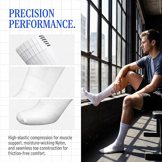 Cycling Socks for Men & Women - 3D Arch Support Compression Bike Socks | Moisture Wicking & Breathable