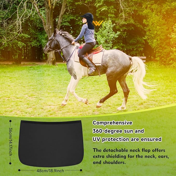 Tontron Horsriding Helmet Visor |Helmet Sunshade with Removable Neck Flap