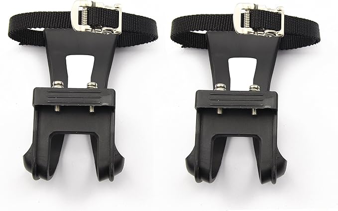 Leadrise1 Pair Nylon Cycling MTB Road Mountain Bike Bicycle Pedal Toe Clip Strap Belts- Toe Cages for Peloton Bike,Exercise Bike Pedals - Universal Fit Bicycle Pedal