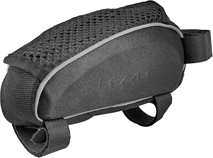 LEZYNE Energy Caddy Bicycle Frame Storage Bag - Water-Resistant Bike Top Tube Organizer with Zipper Closure, 3-Point Attachment
