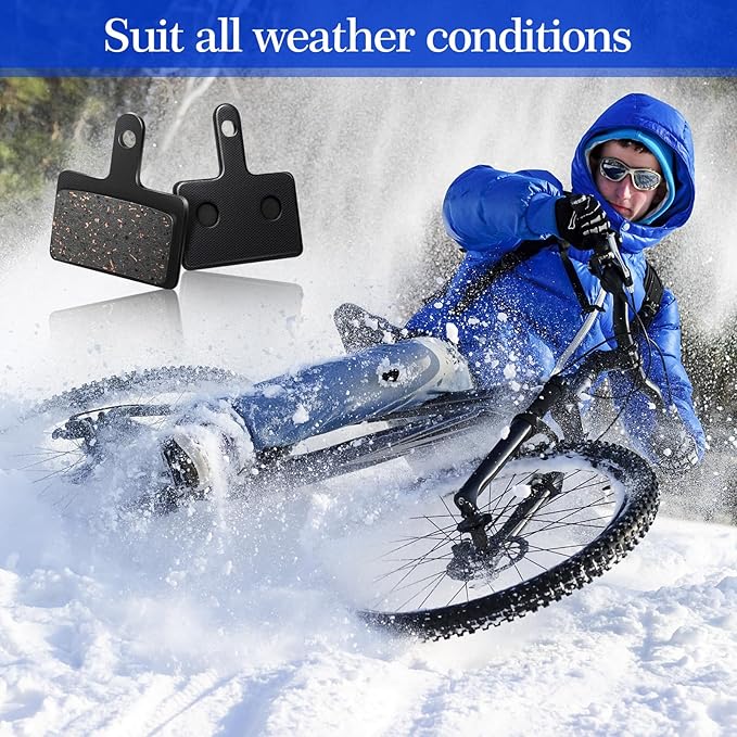 BBTO 16 Pairs Bike Brake Pads Disc Brake Pads with Installation Tools Bicycle Brake Pads for Ebike Mountain Bike