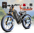 eAhora Romeo Pro 3 Electric Bike - [2026 Latest] 50MPH 5600W Dual Motor 60V 80AH 250Miles Long Range Ebike for Adults, 26" * 4.0 Fat Tire Fast Electric Mountain Bike Full Suspension Off-Road E-Bike