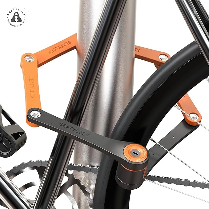 Seatylock FoldyLock Compact Folding Bike Lock - Award Winning Patented Lightweight High Security Bicycle Lock - Heavy Duty Anti Theft Smart Secure Guard with Keys & Case for Bikes or Scooters