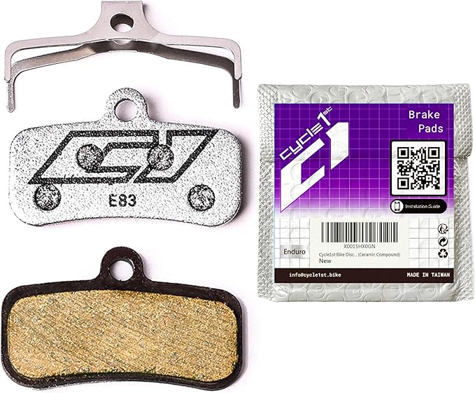 Bike Disc Brake Pads Compatible with/Replacement for Shimano 4 Piston Calipers XTR XT Surron SLX Deore Saint Zee Tektro TRP Quadiem for Mountain Bikes/MTB 83 (Ceramic/Semi-Metallic)