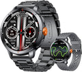Smart Watch for Men (Answer/Make Call), Built-in GPS, Compass, 1.60" AMOLED, 5ATM Waterproof, Heart Rate SpO2 Sleep Monitor, iPhone Android - Grey